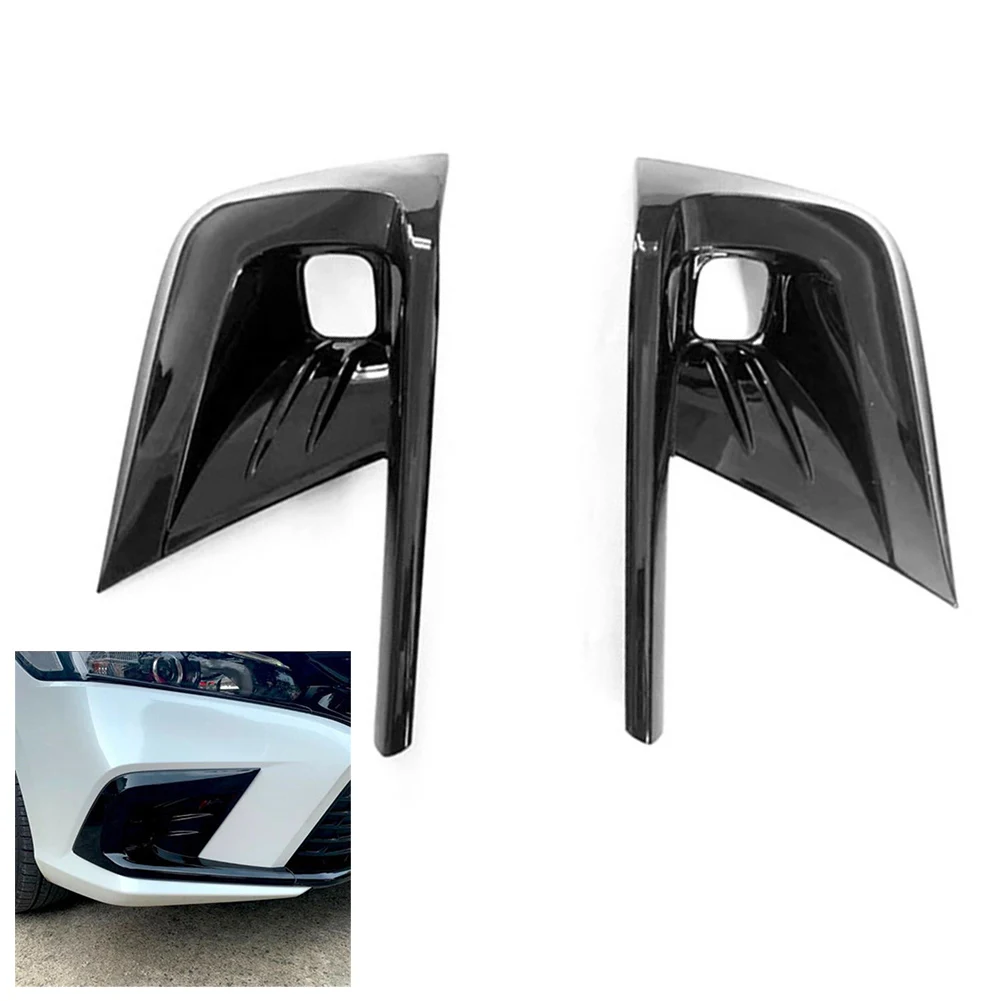 

For Honda Civic 2022 2023 Trim Frame Fog Light 2pcs Black Front Bumper Light Cover Trim Automobile Accessories