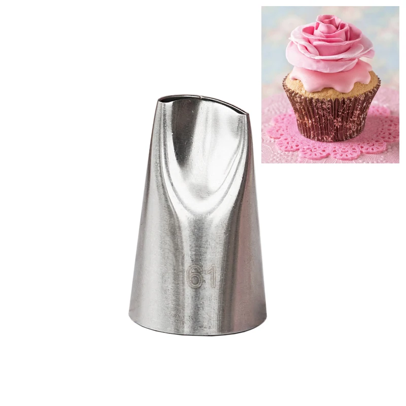 

#61 Small Freesia Icing Piping Nozzle Stainless Steel Cupcake Pastry Tips Cake Decoration Baking Tools