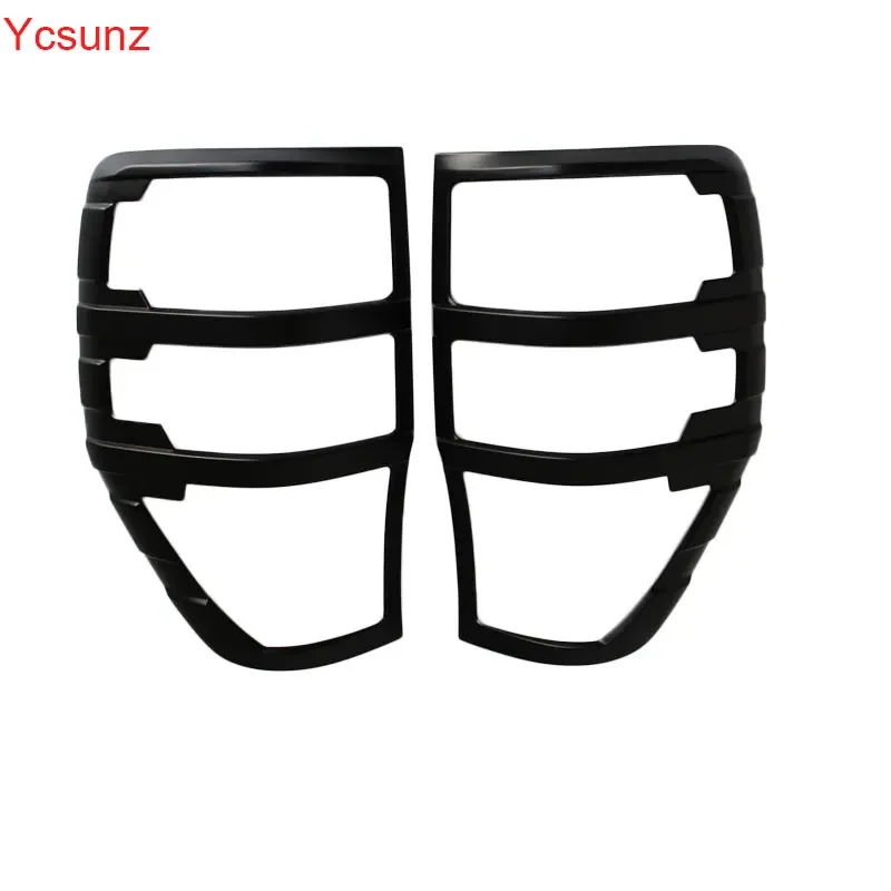 Car Accessories Car Styling ABS Matte Black Tail Lights Covers Trim For FORD RANGER T6 T7 T8 2012 -