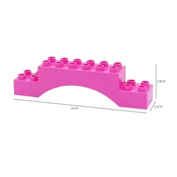 Enchanting Princess Castle Building Blocks Set - Creative Playhouse with Accessories (Arched Brick Rose)