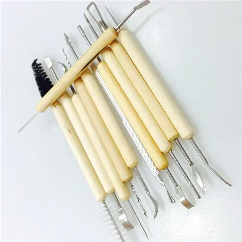 DIY Pottery Tools Polymer Clay Cutter Tools Clay Sculpting Craft Sculpt Carving Ceramic Moldes 11pcs