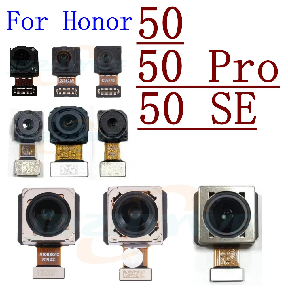 

Оригинальная передняя и задняя камера для Huawei Honor 50 Pro SE 50SE 50Pro, широкая основная и задняя камеры, гибкий кабель, запчасти для телефона
