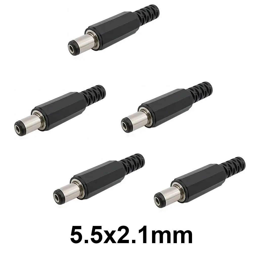 5 Stück DC-Stromanschlussstecker 3,5 x 1,35 mm 4,0 x 1,7 mm 4,8 x 1,7 mm 5,5 x 2,1 mm 5,5 x 2,5 mm 6,5 x 4,4 mm männlicher Klinkenbuchsenadapter – Detail 4