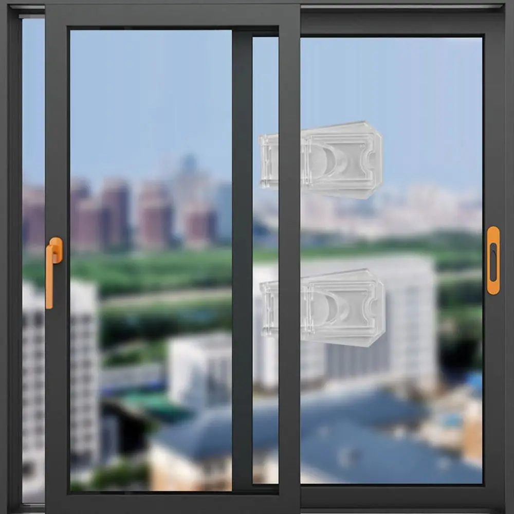 Children Safety Lock Easy Install Transparent Lock Safety Security Sliding Window Locks for Push-pull Door