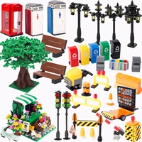 City MOC Street Lamp Building Block Lamp MOC Compatible with Bricks Halloween Bat Lamp Model Parts Bricks Toys 1