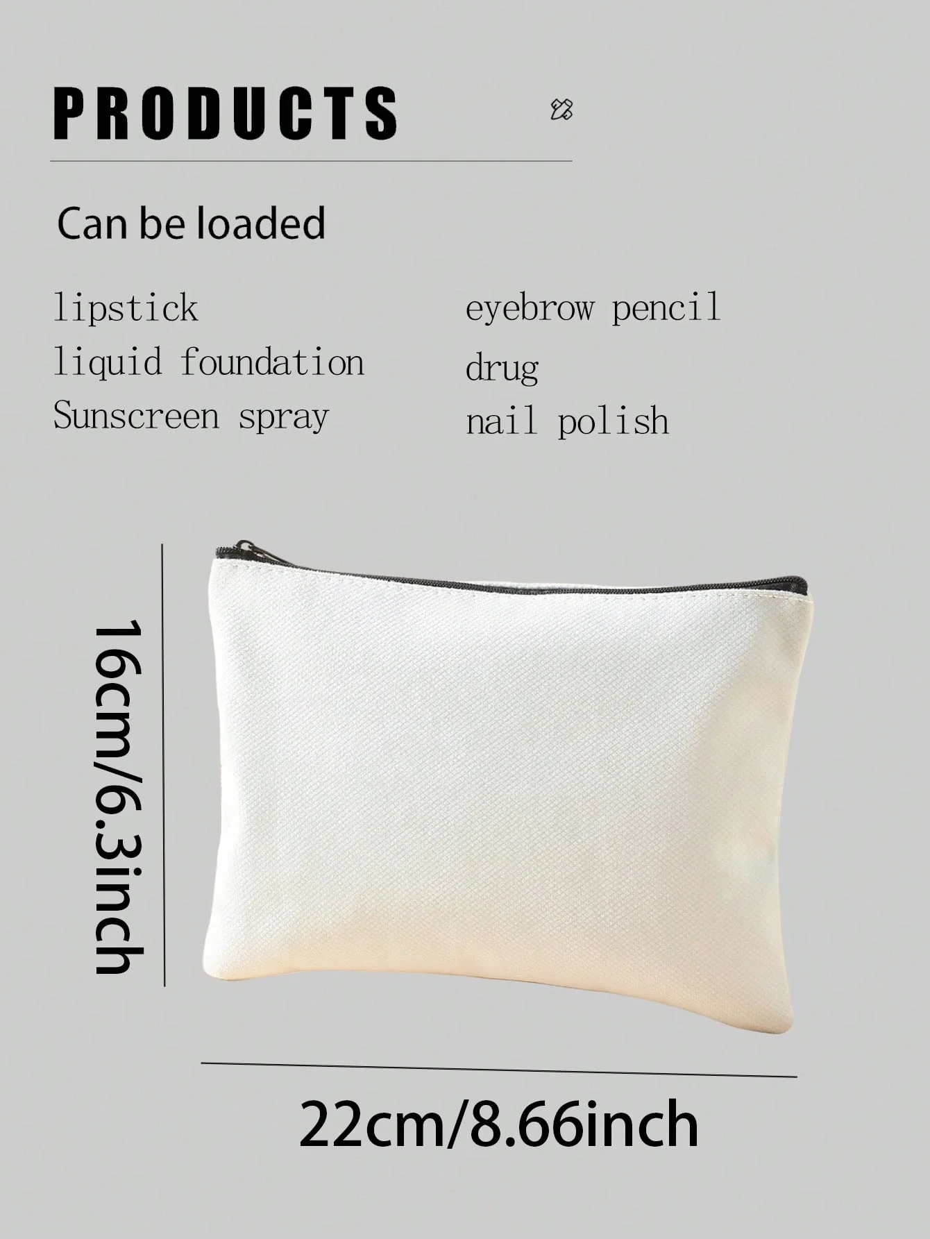 New women's makeup bag, customized photo makeup bag, zipper makeup bag, can be customized according to your unique design