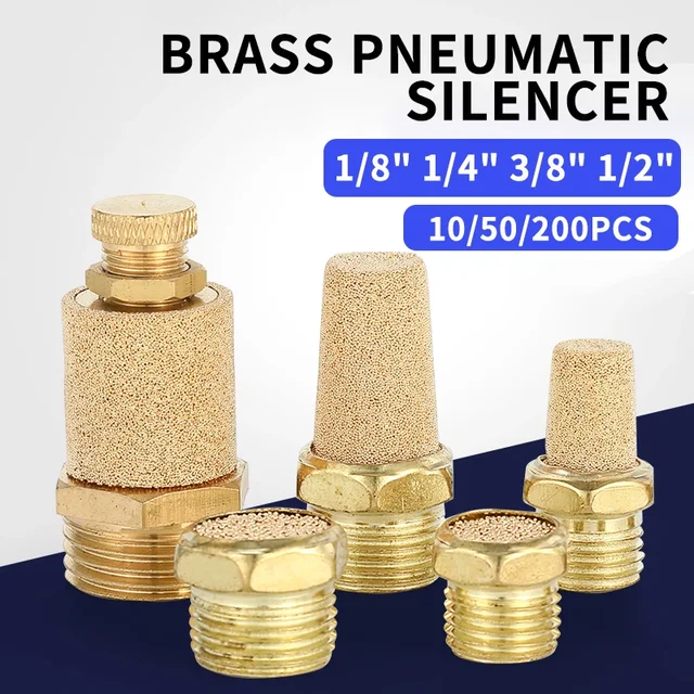 Pneumatic Brass Exhaust Muffler BSL M5 1/8" 1/4" 3/8" 1/2" Silencers Fitting Noise Filter Reducer Connector Coppe