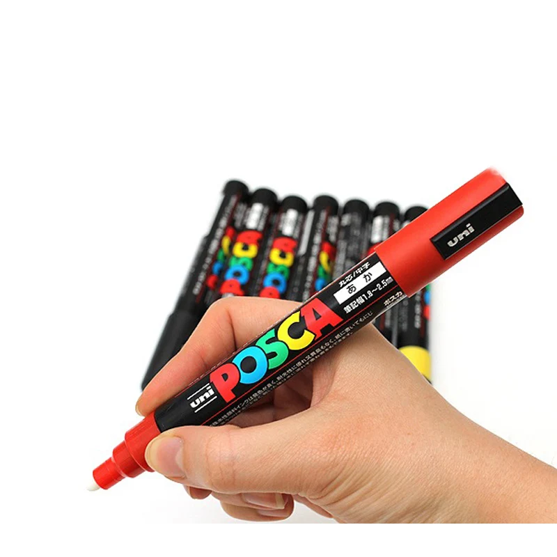 1pcs Uni Posca Paint Markers, Medium Point Pc-5m, 29 Colors, Art Rock  Painting Drawing Graffiti Anime Advertisement Pens - Art Markers -  AliExpress