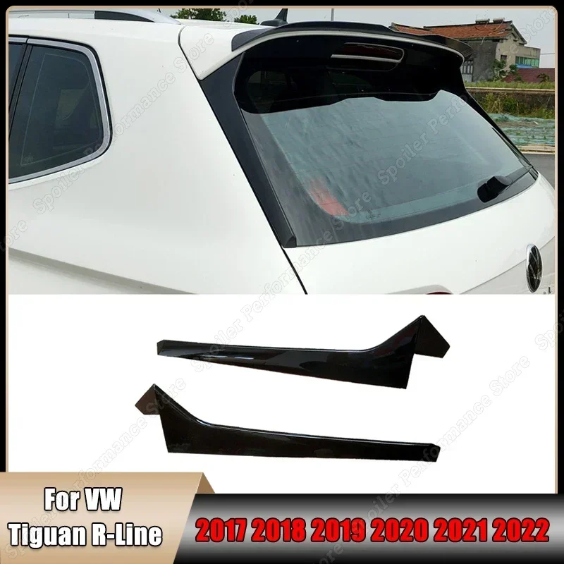 2 Stück glänzend schwarz Auto Heckscheibe Spoiler Seitenflügel für vw  Tiguan R-Line 2014-2018 abs Body Kit Splitter Abdeckung Verkleidung Zubehör  - AliExpress