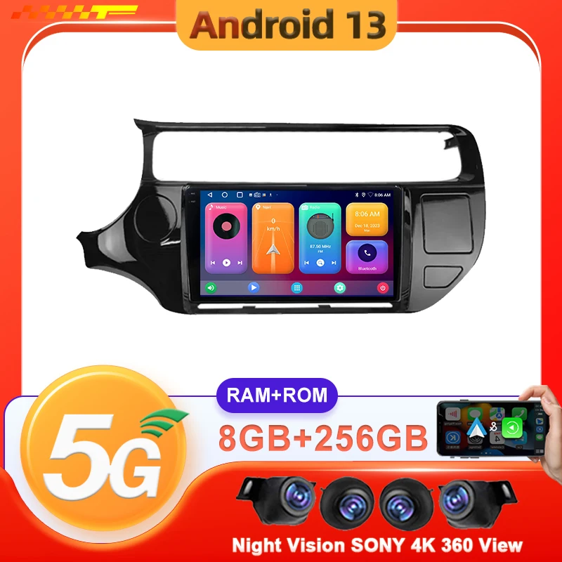 

Автомобильный мультимедийный видеоплеер Android 13 для Kia Rio 2015-2017, автомобильное радио, стерео, головное устройство, навигация GPS, № 2din, DVD, Φ, Wi-Fi, BT