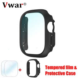 Premium Tempered Glass Screen Protector for Smartwatches - Anti - Scratch & Ultra - Durable (Black Case and Film)