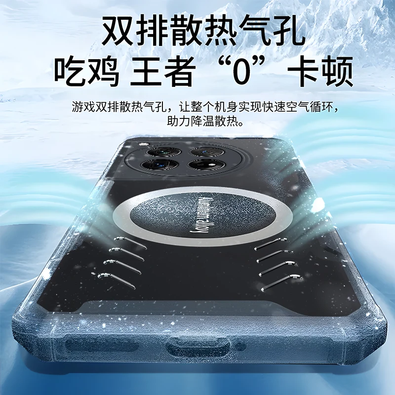 Transparent Shockproof Cooling Ventilation Case - Heat Dissipation Protective Cover