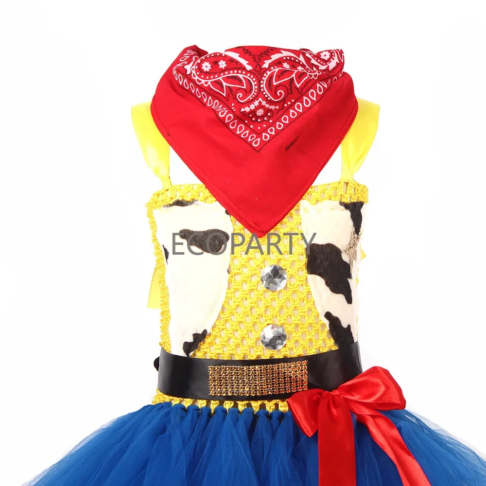Girls Toys Cowboy Costumes Jessie Story Kids Cosplay Dress Halloween Party Birthday Wedding Vestidos Tutu Prom Gown Dress Froc cosplay costume kids girls dress