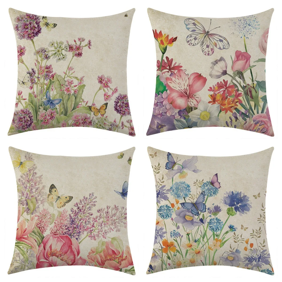 Butterfly Flower Pillow Covers 1