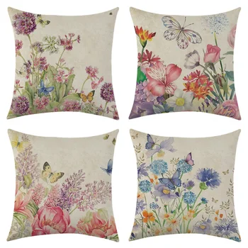 Butterfly Flower Pillow Covers 1