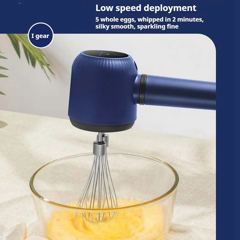 Cordless Hand Mixer Twin Stick Electric Whisk USB Rechargeable Handheld Electric Mixing 3 Speed Egg Beater For Baking egg beater,electric whisk,handheld electric whisk