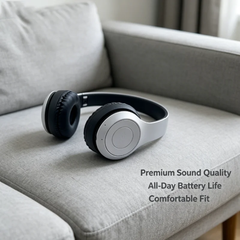 Wireless Bluetooth 5.0 Over Ear Headphones, Effective Noise Isolation Stereo Headset, Adjustable Head Beam And Soft_voghion.com