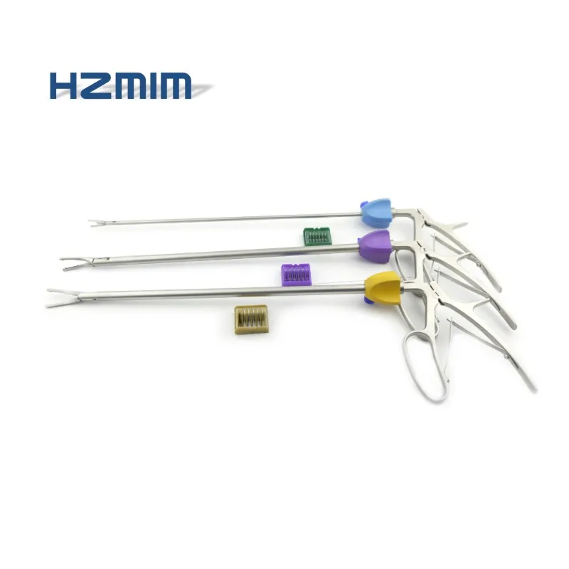 

surgical instrument hemolok appliers, purple polymer hemolok applier, hem-o-lok applicator