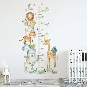 Cartoon Animal Ruler Wall Stickers 1