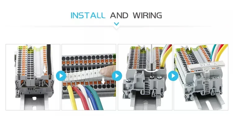 Bloco terminal do trilho do ruído à