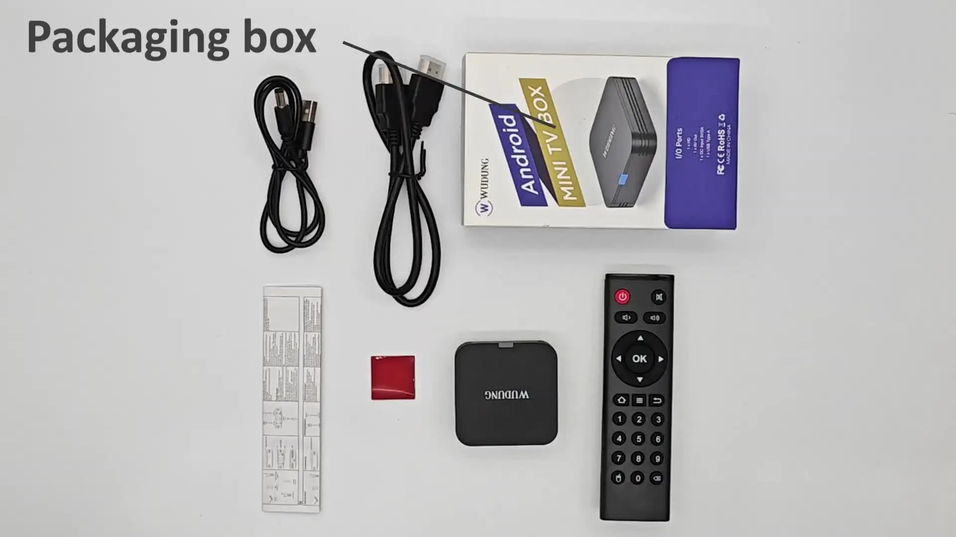 Mini TV Stick WUDUNG TX1 Android 10 Smart TV Box Allwinner H313