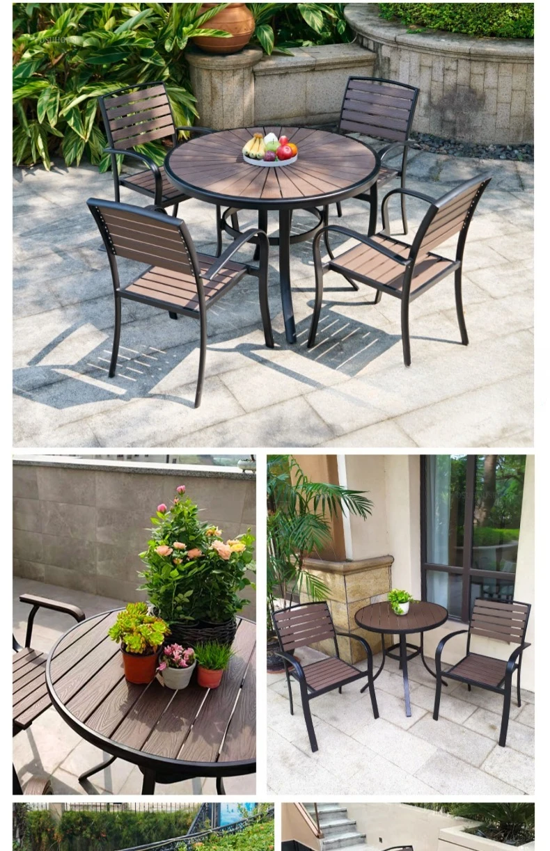 Modern Simple Garden Furniture Sets for Outdoor Waterproof Sun-proof Backrest Chair Light Luxury Metal Garden Furniture for Home