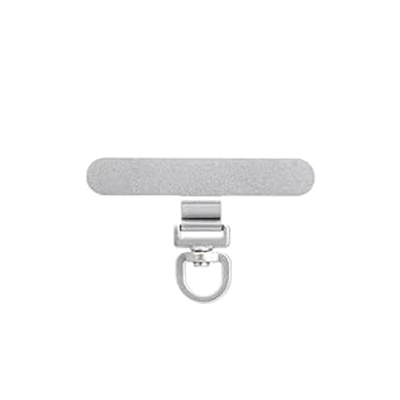 Universal Ultra-Thin Stainless Steel Phone Lanyard Clip with 360° Rotation Anti-Lost Patch