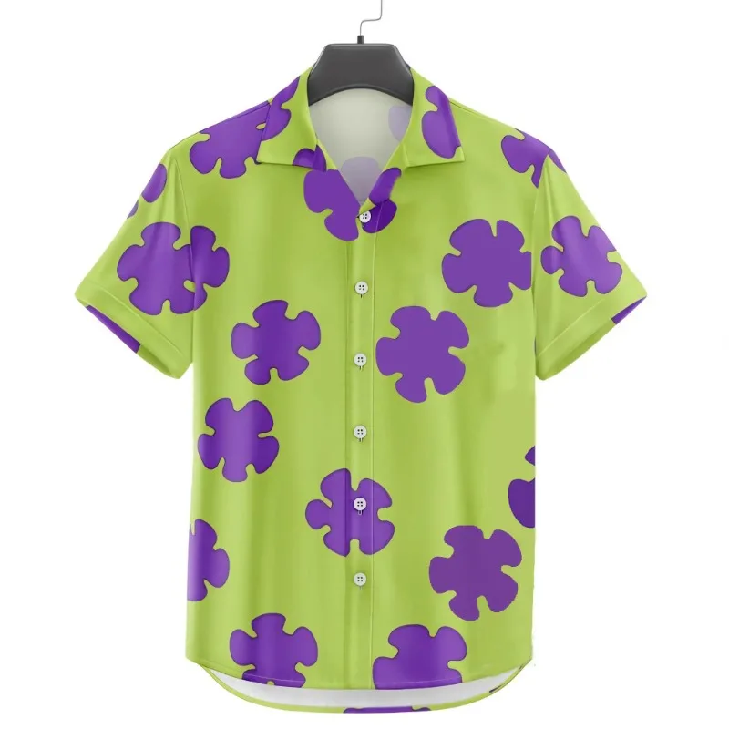 Hawaiian Shirt New Men's 3d Small Pattern Full Print Short Sleeve Shirt Beach Casual Hawaiian Shirts For Men Loose Oversized Men Clothing