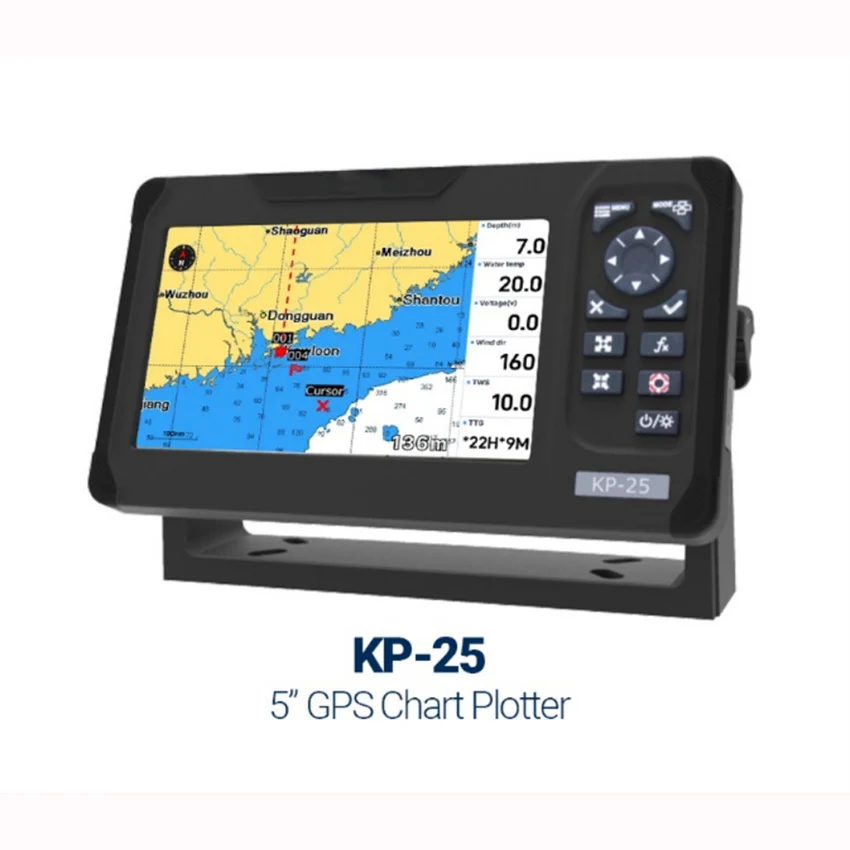 KP-25 Marine GPS Chart Plotter tracker GPS SBAS Marine Navigator Locator Display Function Ship Boat Support & GALILEO 5 inch