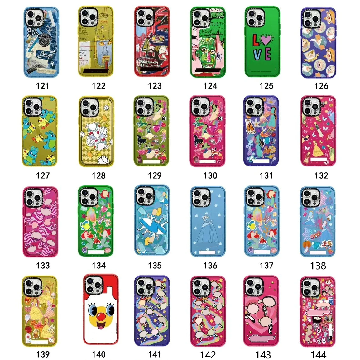 

121-132 Upgrade Acrylic 2.0 Version Colorful Border Cartoon Fashion Phone Case Cover for IPhone 12 13 14 15 Pro Max Case