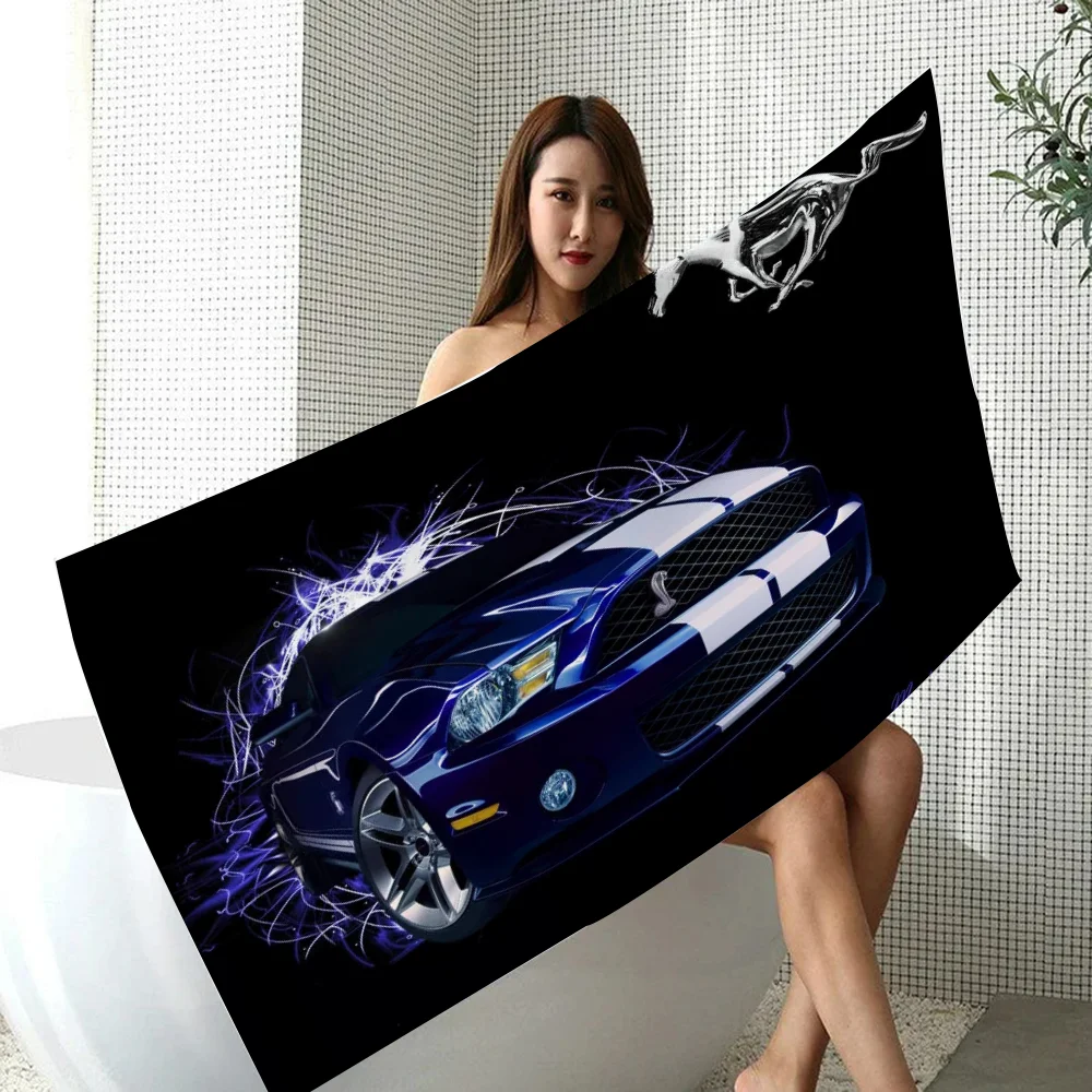 Ford Mustang Beach Towel Robe Christmas Towels Bathroom Large Bath Towels Bathrobe Girl Spa Size Bathing Adults Anime Home 4