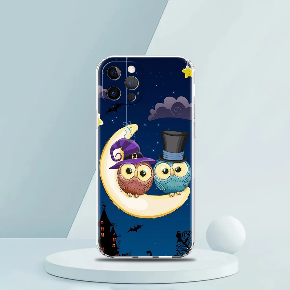 Charming Cartoon Owl Transparent Soft Phone Case