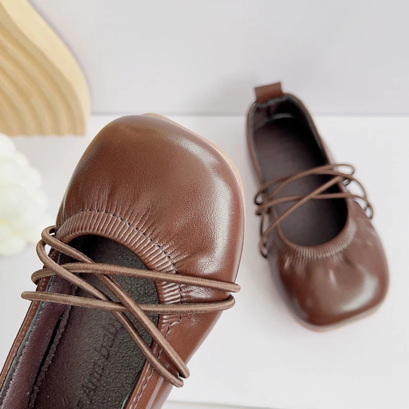 Baywell Girls Single Dance Shoes PU Leather Shallow Children's Flat Kids Baby Shoes Spring Autumn Solid Color Flats Shoe