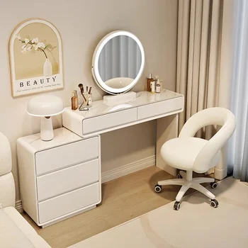 Makeup Vanity Home Dressing Table Bedroom Hairstyles Stool Dresser Drawers Storage Space Woman Comfortable Nordic Furniture