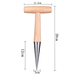 Eco - Friendly Wooden Hand Tool for Planting and Seedling Maintenance (Wood)