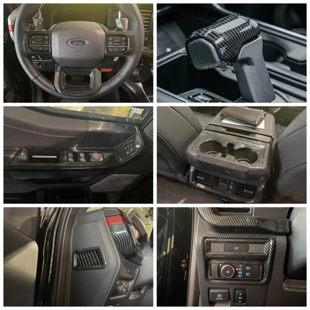 

Для Ford F150 F-150 Raptor 2021 2022 2023 аксессуары LHD подлокотник, переключатель окон, решетка вентиляции переменного тока, держатель для чашки, крышка, отделка