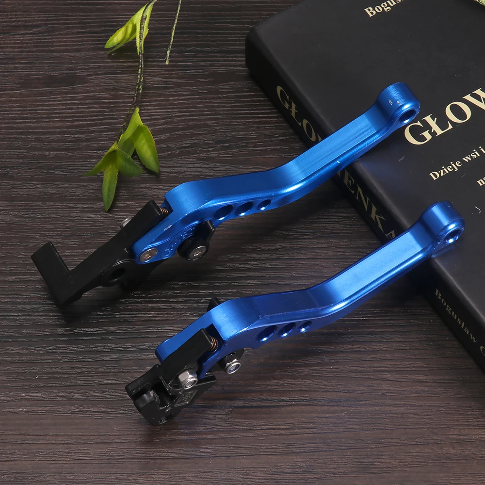2 Pcs CNC Alloy Motorcycle Brake Handle Adjustable Size Moto Motorbike Modification Clutch Drum Brake Lever Handle Universal