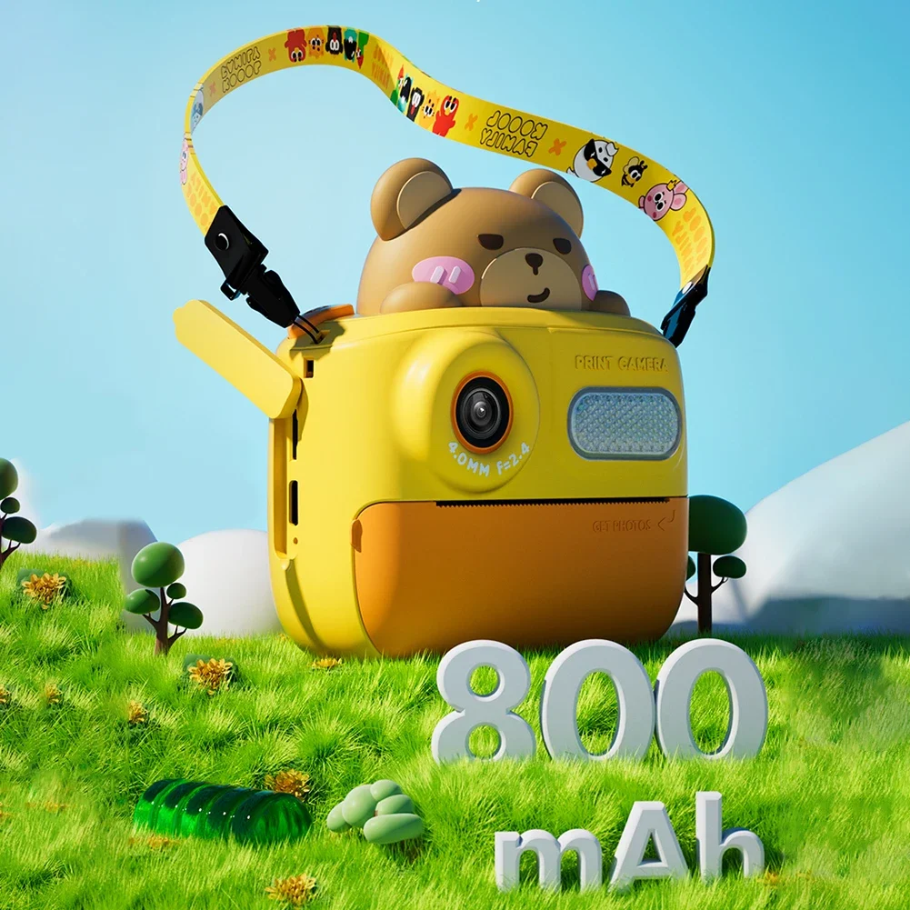 어린이용 즉석 카메라 디지털 카메라, 1080P 비디오 카메라, 어린이 셀카 카메라, 여아 장난감 선물, 소년 생일 휴일 여행, 48MP