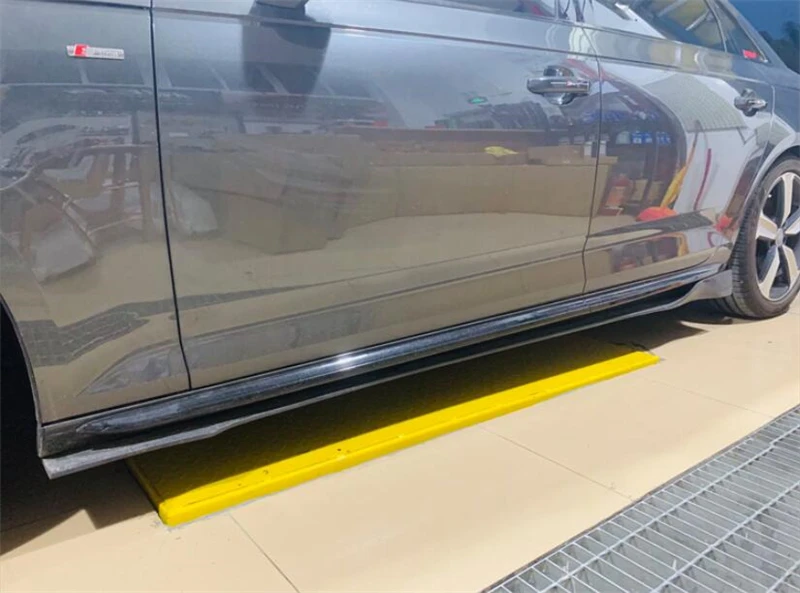 Voor Audi A4 S4 RS4 B9 B10 2017-2023 Echte koolstofvezel carrosserie zijskirt kit lip spoiler hoge kwaliteit splitters - - Racext 32