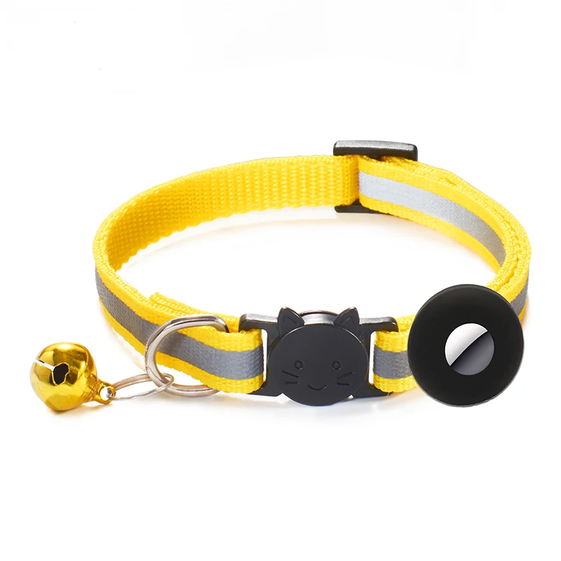 Title 10, Airtag Pet Collar Adjustable Reflective Nylon C...