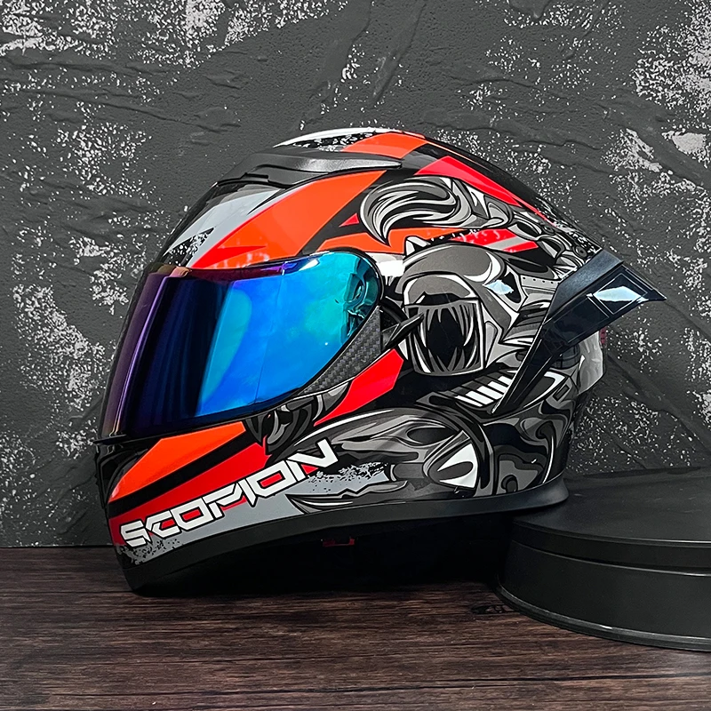 JIEKAI Four Seans Full Face Classic Motorcycle Go kart helmet MTB ATV Motorbike headguard casque casco capacete
