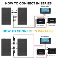 WUZECK 1pcs ~10pcs Panneaux solaires flexibles 100W Panneau Solaire Mono 16.5V Module Photovoltaïque  (100W, 200W, 300W ,400W,500W 1000W)  Alimentation hors réseau pour le camping, la maison VR, le bateau et la 5
