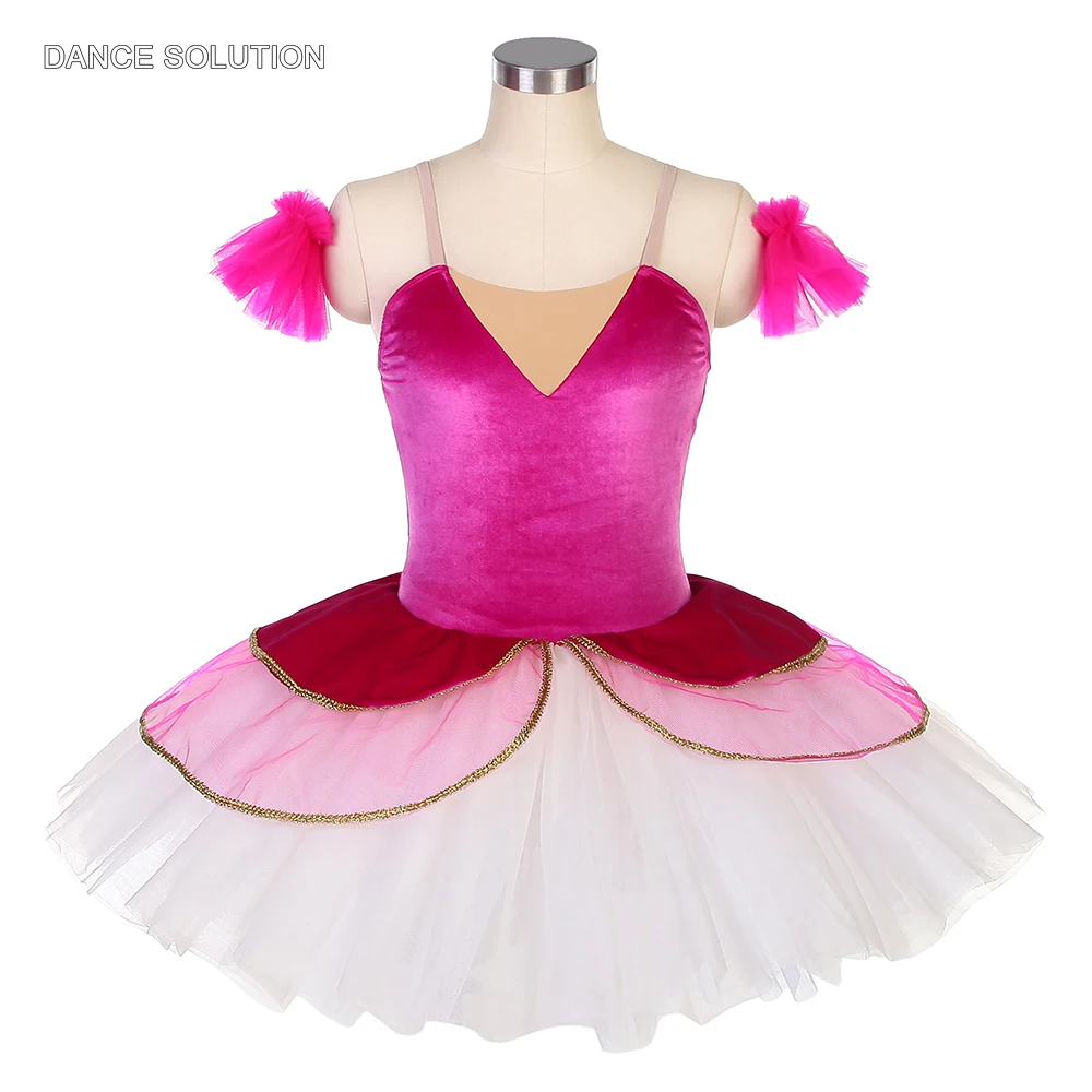 

Профессиональный Балетный костюм-пачка для взрослых и детей розово-красный бархатный лиф танцевальная одежда балетная Экипировка для девочек 21025