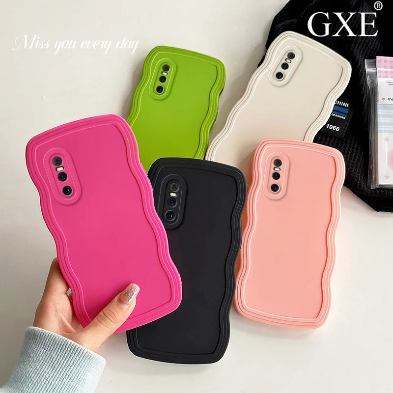 Per Vivo X27 Pro X27Pro Custodia Morbida In Tpu Stile Onda Di Lusso Per Vivo X27 Full Protect Custodia In Silicone Antiurto Per Telefono
