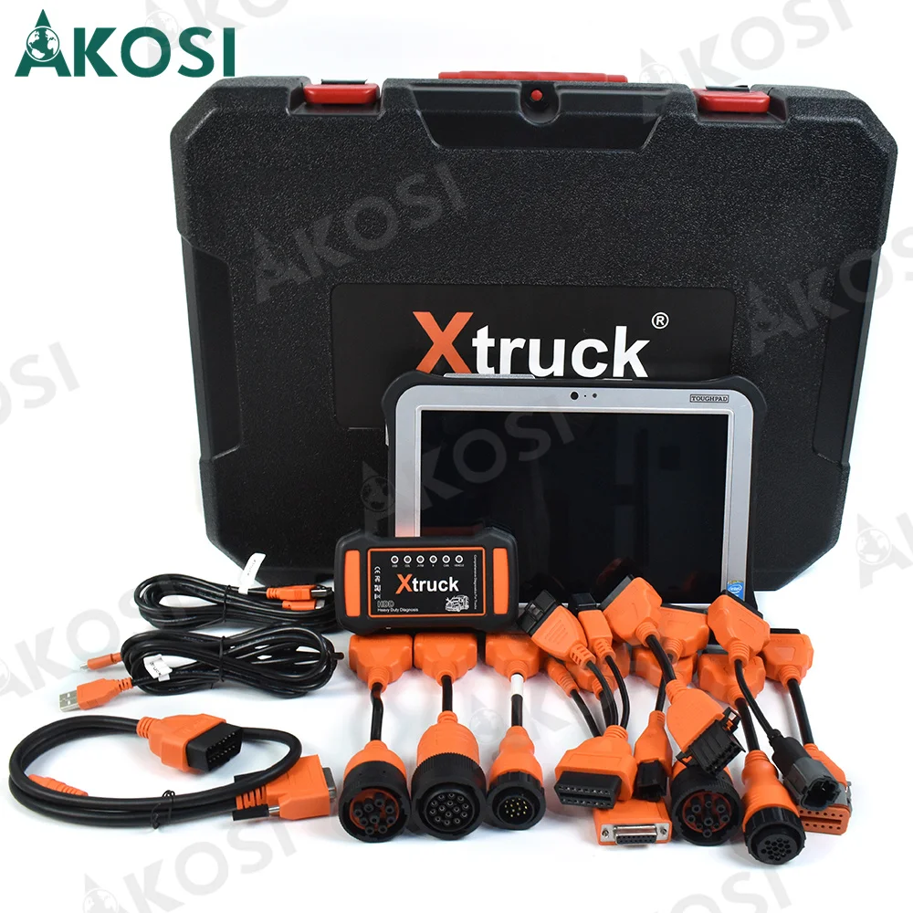 

Xtruck HDD Y009 Support Multi-language USB Connection With FZG1 Tablet Heavy Duty Truck OBD2 Scanner Adapter Diagnosis Kit