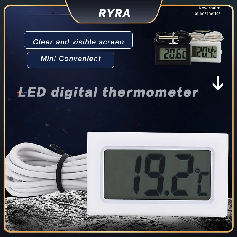 Digital Fridge / Freezer Thermometer Household Thermograph Humidity Meter  IPX3 Waterproof LCD Display Wireless & Hanging Hook - AliExpress