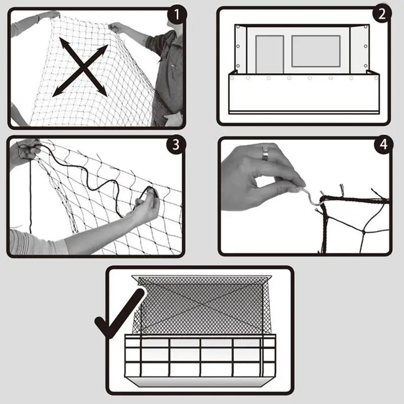 Pet Safety Protection Net Anti-Fall Fence Transparent Mesh Sturdy Steel Wire Protective Cover For Cat Dog Balconies Windows Tool