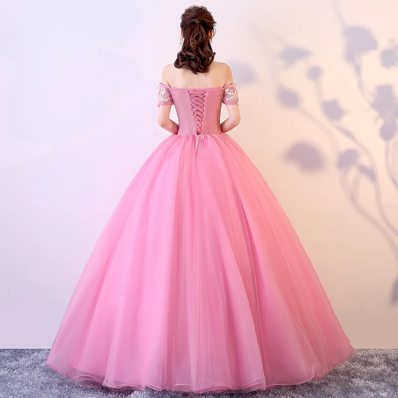 Ball Gown Off Shoulder Quinceanera Dresses Appliques Prom Birthday Party Gowns Sweet 16
