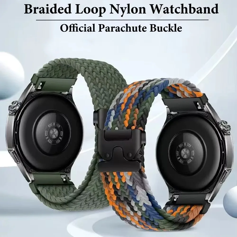 Braided Nylon Loop Strap with Parachute Buckle - Comfortable Wearable Band