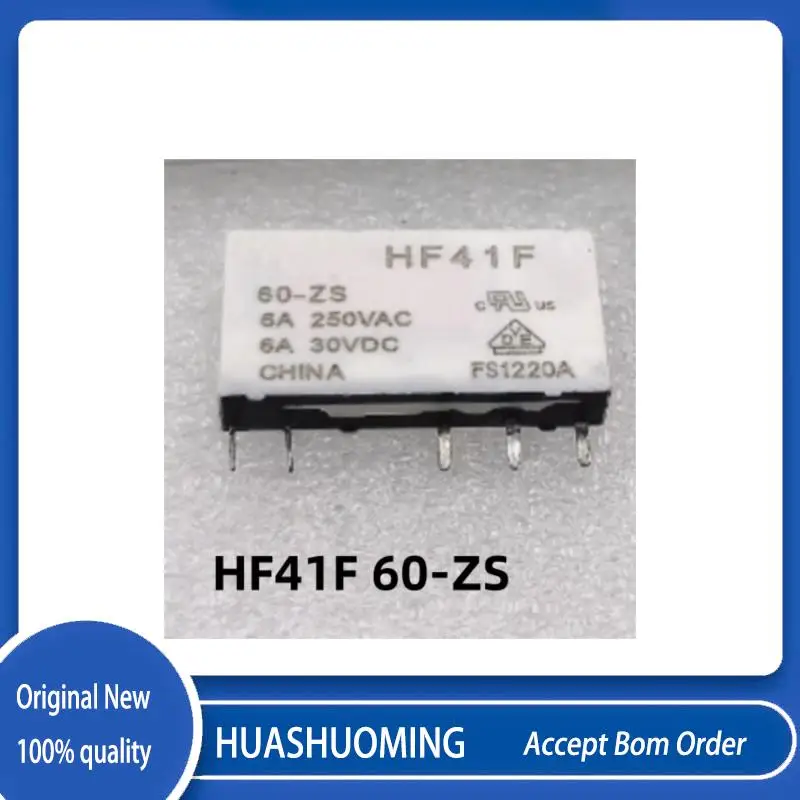 

NEW 5PCS/LoT HF41F 60-ZS HF41F-60-ZS HF41F-60-ZS 41F-1Z-C2-1 AC230V 60V 6A